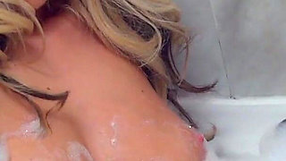 Sexy Teen Logan Montoya All Soaped up in the Shower Fuck Hung Big Cock Stud to Messy Facial