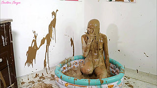 Wam!! a Housewife Is Surprised with a Big Mess