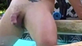 Brandon Gets Wet and Wild in the Pool This Hot Summer