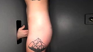 Big tit blonde gives blowjob to big cock