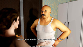 Busty Chick Rough Fucked by a Fat Old Landlord