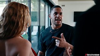 Digitalplayground - Kira Noir sucks alex in the office until ricky ambles in and joins for double penetration fun