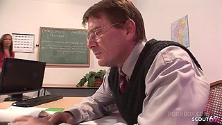 Flexible Teen Haley Sweet talk her Big Dick old Ugly Teacher to Fuck