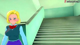 Android 18 Seduces Gohan at University - Dragon Ball Zex Series