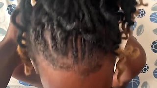 The ebony girl gets her booty squished with constant ramming