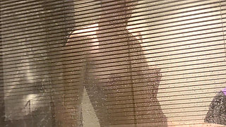 Invisible Cam in the Hotel Bathroom, Watch on the Pregnant Redhead Woman in the Hotel Bathroom with Window