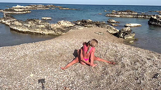 Female Wrestling Competetive Beach