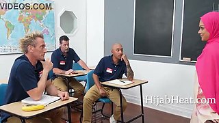 Uptight Arab Muslim Gang-fucked In Company
