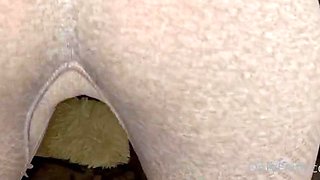 Webcam beautiful blonde showing phat ass in black thong