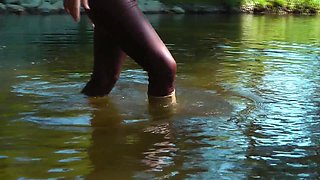 Betty Blonde in River and Mud