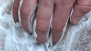 Shaving a Hairy Pussy with Shaving Foam! Close-up!