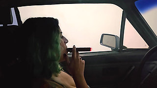 Smoking a Cigar Inside the Car