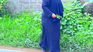 Arab Hot Stepmom Gets Horny After Coming From Road in Hotel Bed & I See Her Big Ass & Start Handjob