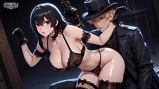 Goth Girl Fan Fucks Rockstar Backstage - Hentai 1