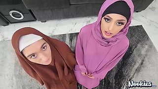 Hijab Stepsisters Fucked Together By Massive Pov Dick