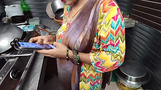Beautiful desi bhabhi's brother-in-law called her to his bedroom and fucked her in the kitchen.