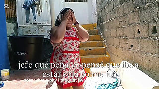The Very Sexy Latina Maid Ended up Getting Fucked with My Big Cock. She Screams That It Hurts, but She Likes to Feel My Cock in
