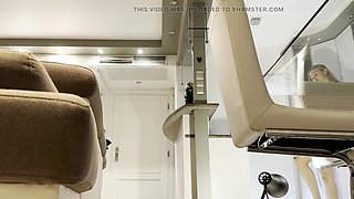 Skinny Fit Sports Teacher and Gym Model as Hot New Wife Teases Tight Pussy Bare Ass Without Pant