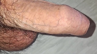 Soft to hard dick up close