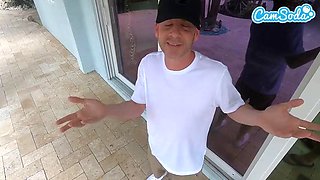 Big Tits Blonde MILF Spitroasted in a Rough Threesome on the Beach