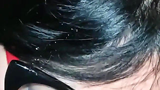 Slut Smoking and Sucking My Fat Cock