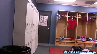Cfnm pornstar cheerleaders get a facial cumshot