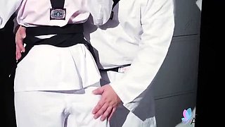 Bad Bad Takes Her Karate Master’s Dick in the Dojo – Wet Asian Pussy Gets Creampied