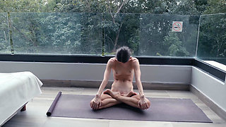 Naked Yoga on the Balcony