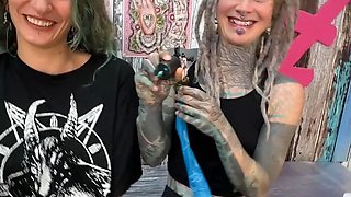 Tattooed and Piercings Titty Tattoo Session Turns Into Wild Anal Ride