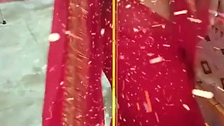 Pankhuri Kunal Shooting in Red Hotel Room