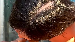 Amateur brunette teen blowjob and cumshot