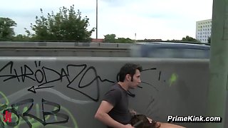 European Babe Public Bondage Intercourse