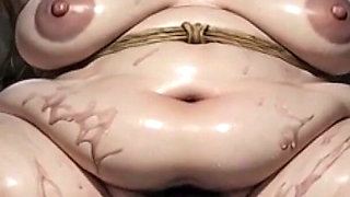 Obese BBW Legs Spread Bondage - Desperate for Creampie in Food-filled Bed
