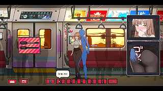 Curvy Adult Store Clerk in Naughty Encounters - Passionate Foreplay, Public Train Action, Solo Pleasure Scene, and Extreme Sex