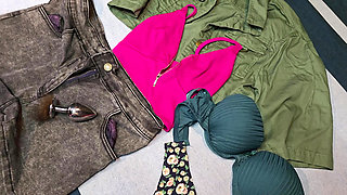 Hot Casual Wear Try On Haul With Green Bra & Thong