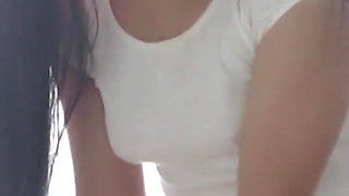 Hot threesome between two college girls and a lucky hung dude