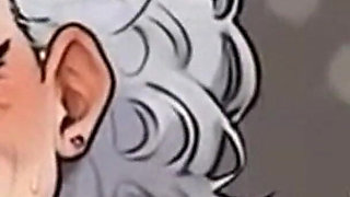Waifu Secretary POV - White Hair GILF & Brunette Office Close-up Teasing