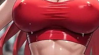 Compilation Ai Rias Gremory Gym Training Sweat Sensual Shiny Body