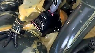 Mistressae & Miss Lilly: Latex Bedroom Foursome Edging Session