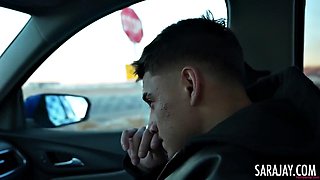 Sara Jay Deepthroats Sneaky Roadside Pickup