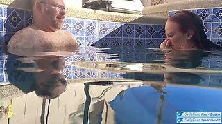 RedQueens Long Redhead Tits Get Fucked Underwater Poolside