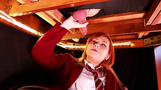 Blue Balls Ready To Explode On Redhead Schoolgirl