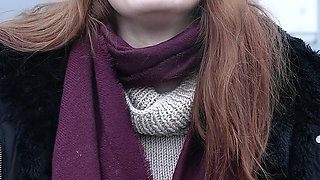 German Scout - Flexible Ginger Teen Olivia Westsun at Pick up No Condom Casting Fuck