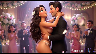 3D Bride Gets Naked on All Fours at Wedding Reception