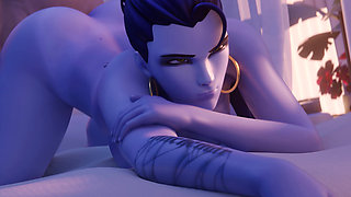 Widowmaker From Overwatch - Sniper Mission Failed Because of Big Cock - Doggystyle & Beach Jack-o Pose Big Ass Fuck 3D