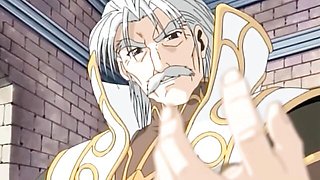 Purple Haired Anime Beauty Undresses In The Medieval Stone Chamber