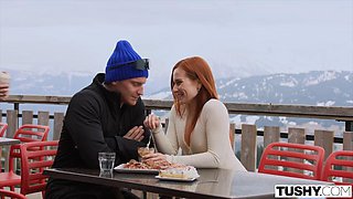 TUSHY Anal Obsessed Beauty Eve Sweet Seduces Clemence Audiard And Her Boyfriend At The Chalet: Porn