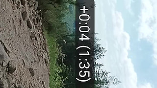 Jerking off a Dick Outside on a Hill with a View
