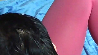 Ebony Barbie Colored Pantyhose Pussy Licking