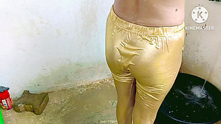 Stepbrother Fingered Didi's Ass While Bathing Full Hot Bathroom Bathing Stepsister and Two Finger in Ass Stepbrother